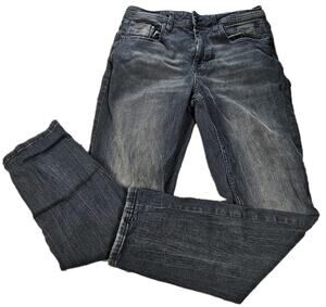 Steve’s Jeans Brand Slim Straight Jeans Black Denim Cotton Blend Men’s 30 x 30